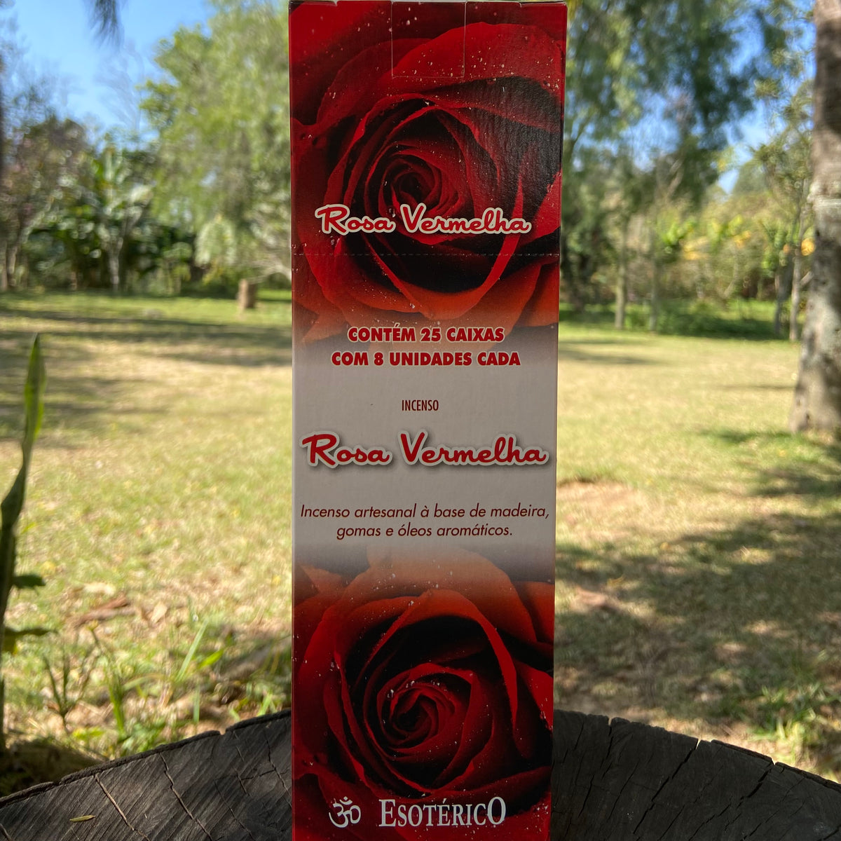 INCENSO ROSA VERMELHA - Caixa 25 Unidades