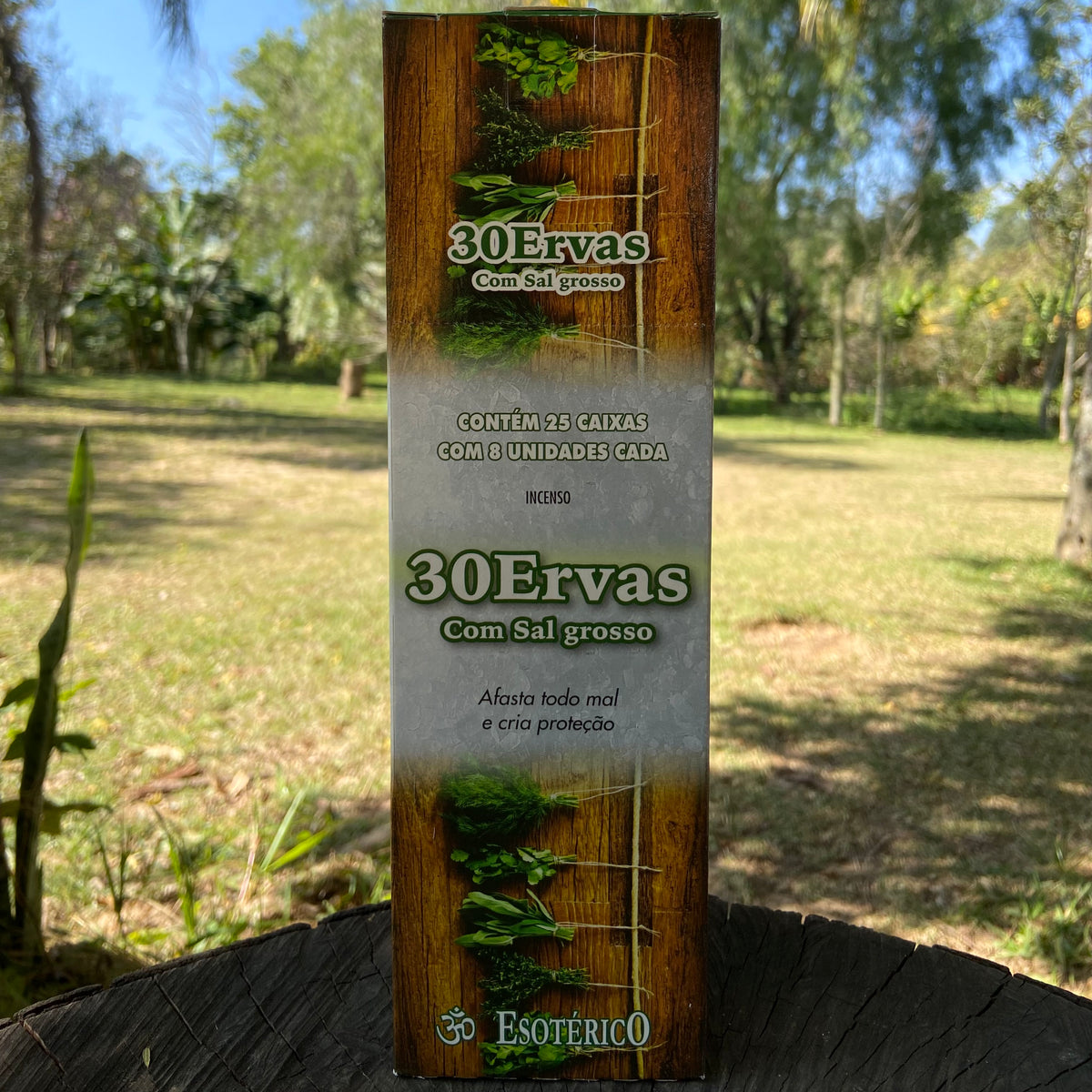 INCENSO 30 ERVAS COM SAL GROSSO - Caixa 25 Unidades